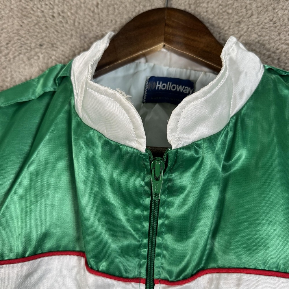 Vintage Mountain Dew Southern 500 Jacket Mens Large Green NASCAR Holloway 90s - Picture 5 of 14